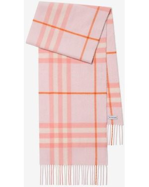 Burberry Check Cashmere Scarf - Pink