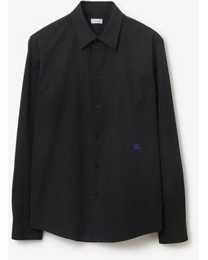 Burberry Slim Fit Cotton Formal Shirt - Black