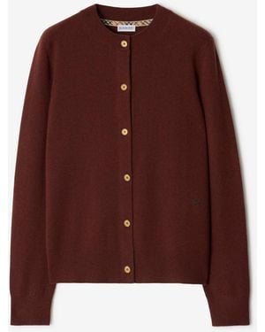 Burberry Cashmere Blend Cardigan - Marron