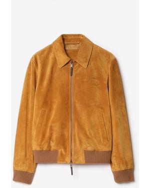 Burberry Suede Harrington Jacket - Brown