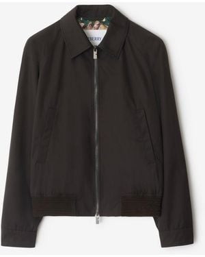 Burberry Highgrove Cotton Harrington Jacket - Black