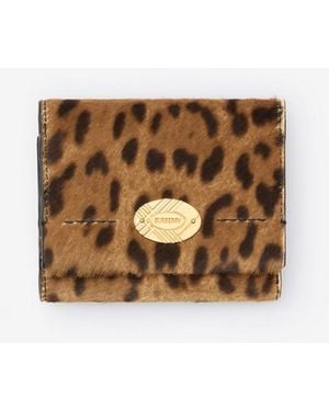 Burberry Leopard Print Cotswolds Wallet​ - Brown