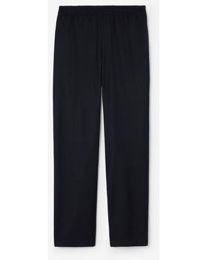 Burberry Wool Flannel Track Trousers - Black