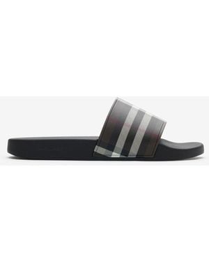 Burberry Check Slides - Multicolour