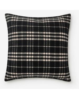 Burberry Check Wool Cashmere Cushion - Noir