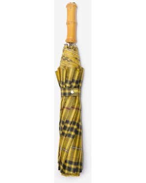 Burberry Check Folding Umbrella - Métallisé