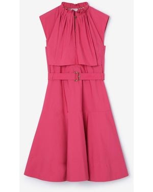 Burberry Cotton Poplin Dress - Pink