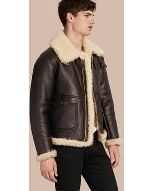 Burberry Shearling Aviator Jacket - Multicolour