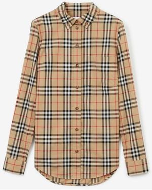 Burberry Luka Checked Stretch-cotton Shirt - Multicolour
