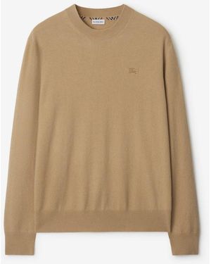 Burberry Cashmere Blend Jumper - Natural
