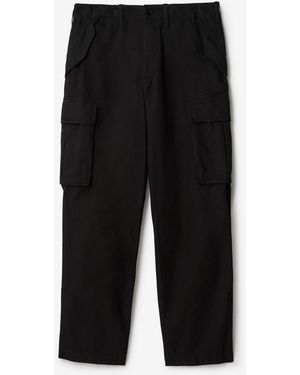 Burberry Cotton Cargo Trousers - Black