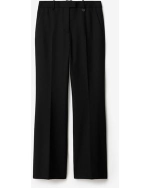 Burberry Wool Blend Tailored Trousers - Black