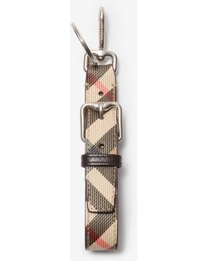 Burberry Check Key Ring - Mettallic