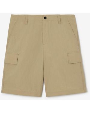 Burberry Nylon Cargo Shorts - Natural