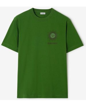 Burberry Sun Cotton T-Shirt - Green