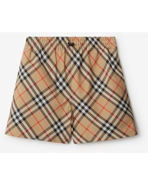 Burberry Classics Check Shorts - Natural