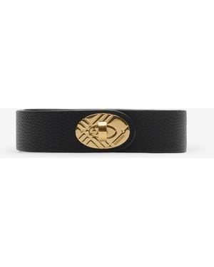 Burberry Leather Cotswolds Belt - Black