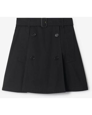 Burberry Gabardine Trench Mini Skirt - Black