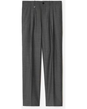 Burberry Wool Tailored Pants - Gray