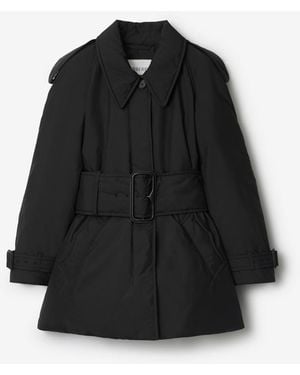 Burberry Belted Berryhill Padded Car Coat - Black