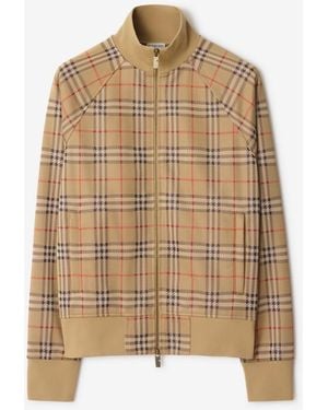 Burberry Check Track Jacket - Natur