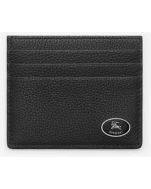 Burberry Tall Knight Stamp Card Case - Black