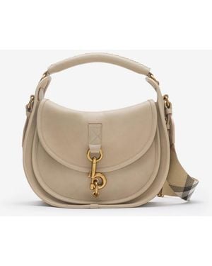 Burberry Small B Clip Messenger Bag - Natural
