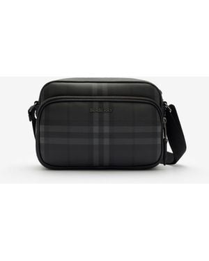 Burberry City Check Pocket Crossbody Bag - Black