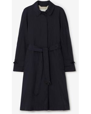 Burberry Long Belted Nylon Tickhill Car Coat - Black