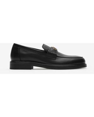 Burberry Leather Pembroke Loafers - Black