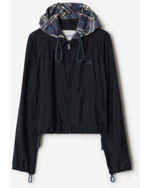 Burberry Cropped Newcott Hooded Jacket - Black