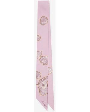 Burberry Skinny Poppy Silk Scarf - Rose