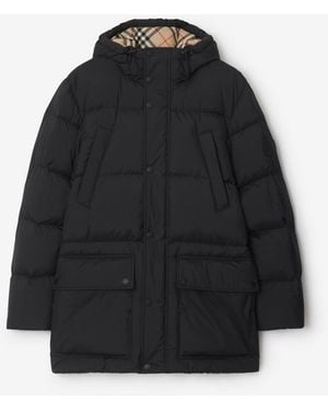 Burberry Hooded Puffer Jacket - Black