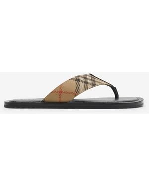 Burberry Check Pavilion Sandals​ - Natural