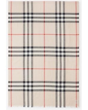 Burberry Lightweight Check Wool And Silk Scarf - Multicolour