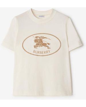 Burberry Knight Stamp T-Shirt Chalk - White