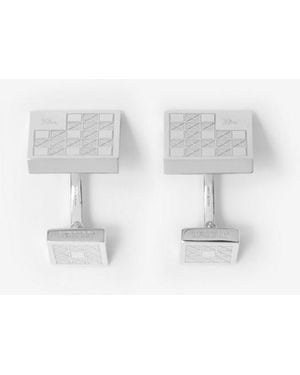 Burberry Check Prism Cufflinks - Weiß
