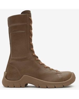 Burberry Leather Tone Boots - Brown