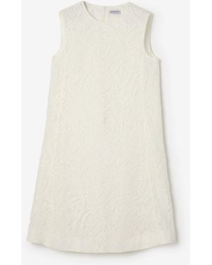 Burberry Paisley Lace Shift Dress - White