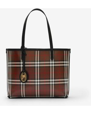 Burberry Small Check Tote - Brown