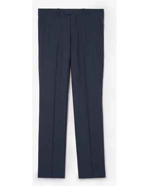 Burberry Wool Bond Tailored Trousers - Blue