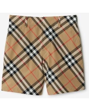 Burberry Childrens Check Cotton Shorts - Multicolour