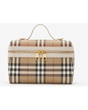 Burberry Check Vanity Bag​ - Natural