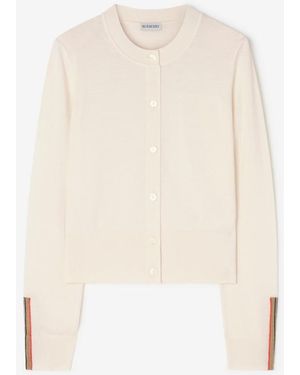 Burberry Wool Cardigan - Natural