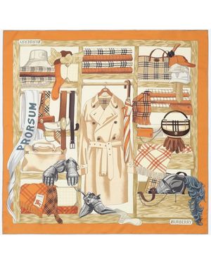 Burberry Wardrobe Silk Scarf - Metallic
