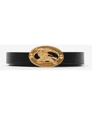 Burberry Thin Reversible Leather Knight Stamp Belt - Multicolour