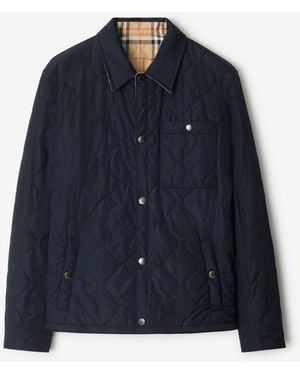 Burberry Reversible Quilted Nylon Overshirt - Blue