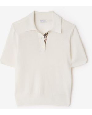 Burberry Wool Polo Shirt - White