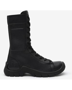 Burberry Leather Tone Boots - Black