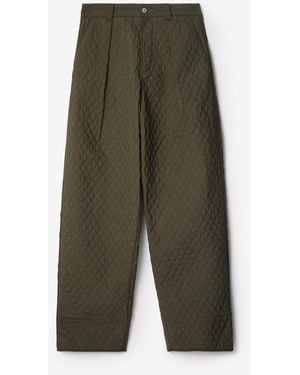 Burberry Quilted Nylon Trousers - Green